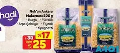 NUH'UN ANKARA MAKARNA 500 G fiyat ve kampanya bilgisi